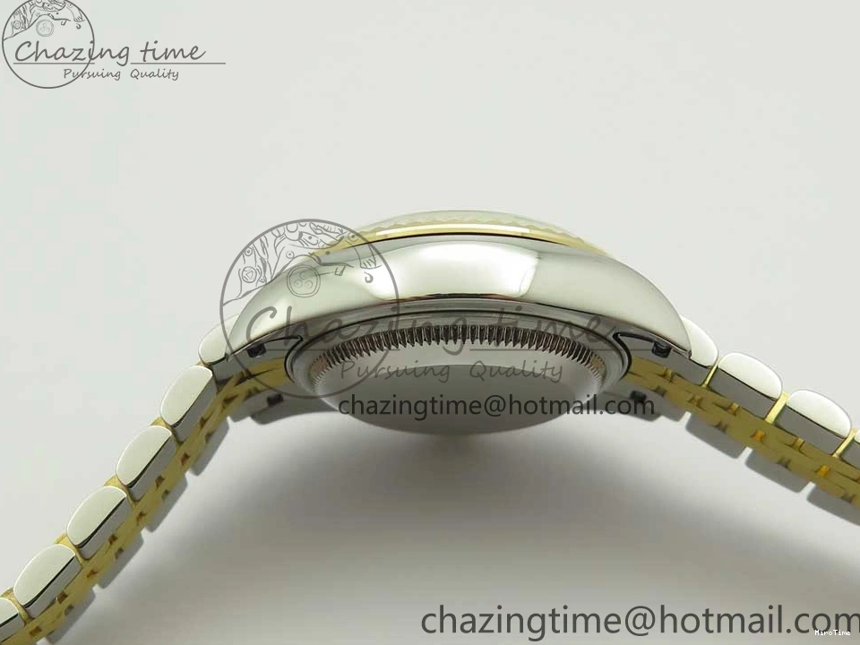 MiroTime 0311 Supportive DateJust 28mm Wrapped SS YG Best Edition Gold Dial Crystal Markers on Wrapped SS YG Bracelet ETA 3344